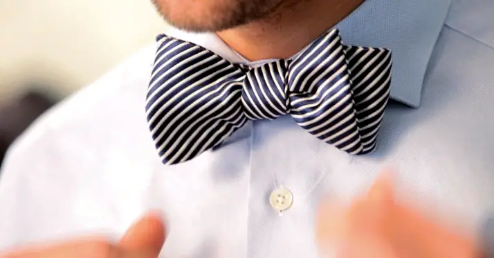 bow tie and plain shirt