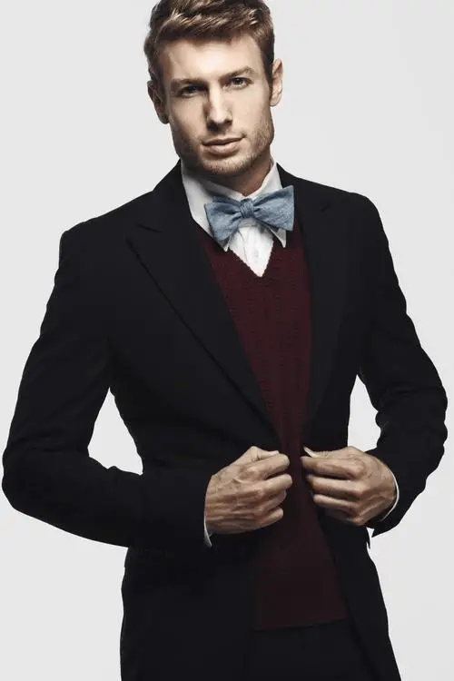casual formal look bow tie