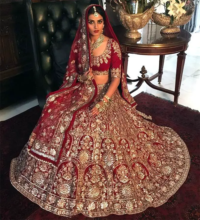 traditional Indian bridal lehenga