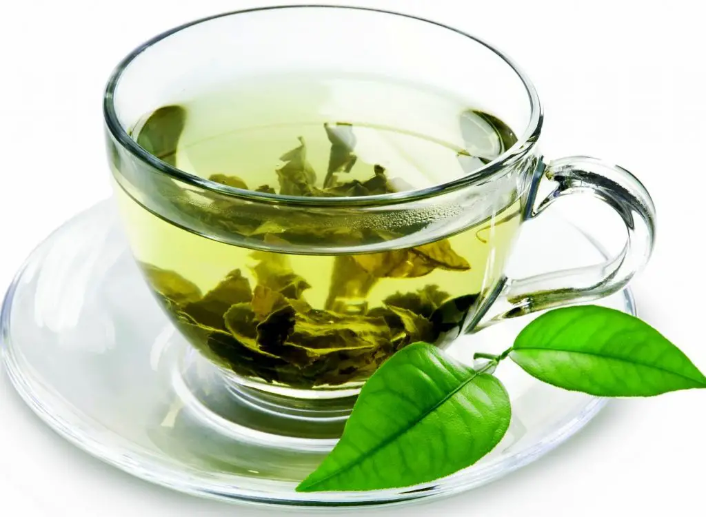 Green Tea Is Placed After Water