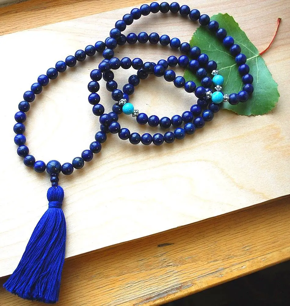 Blue Mala Beads