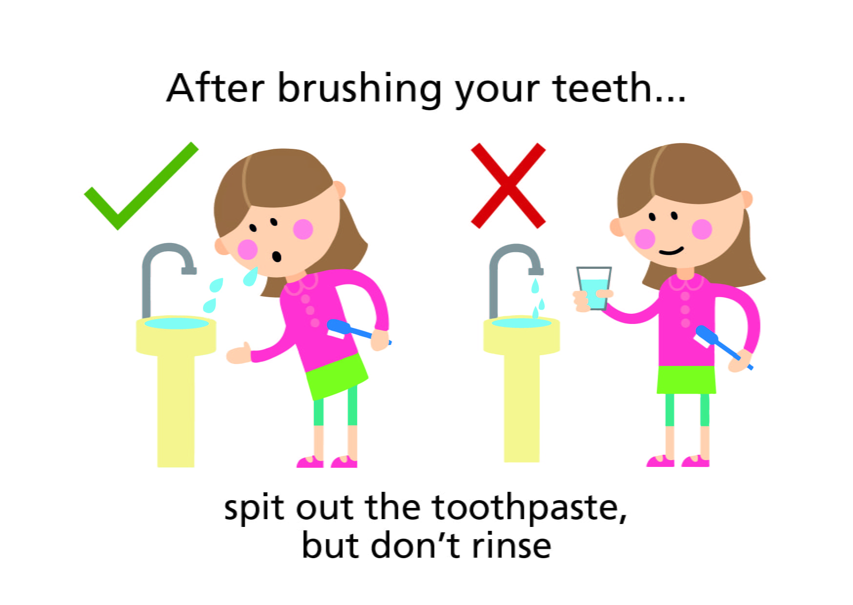 Spit your toothpaste, don't rinse